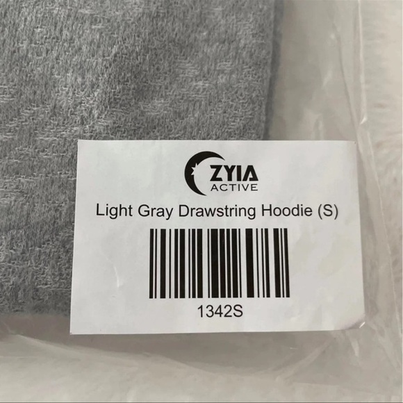 (NWT) ZYIA Women’s Light Gray Drawstring Hoodie, Small - Picture 7 of 9